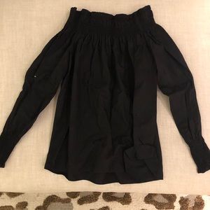 Zara black off the should shirt